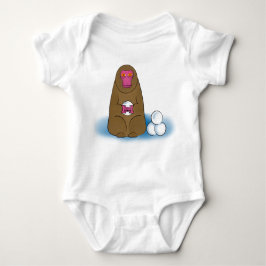 Body Para Bebê Briga de Neve Macaco Snowball