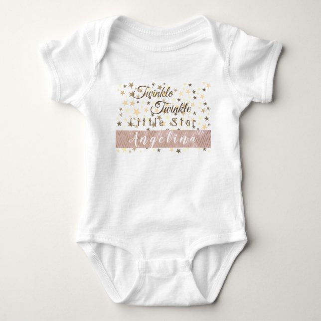 Body Para Bebê Brilha Brilha Estrelinha (Frente)