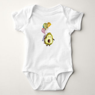 Body Para Bebê Brinquedo de ursinho de abacate com balões T-Shirt