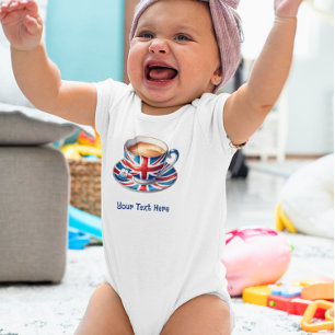 Body Para Bebê British Flag Aestic English Teacup