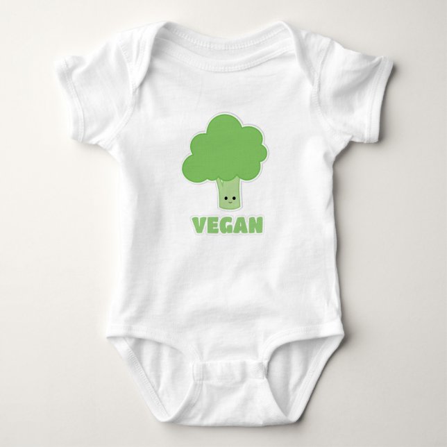 Body Para Bebê Brócolos do Vegan (Frente)