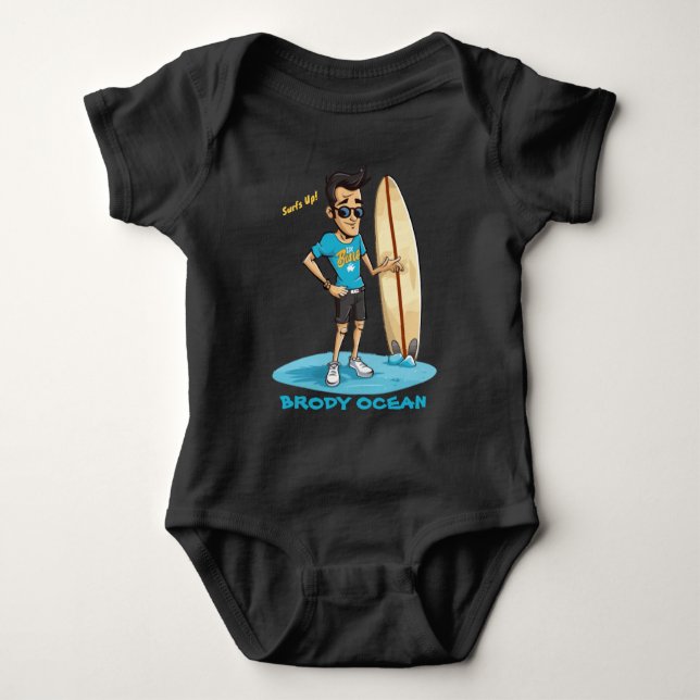 Body Para Bebê Brody Ocean Wavecrest (Frente)