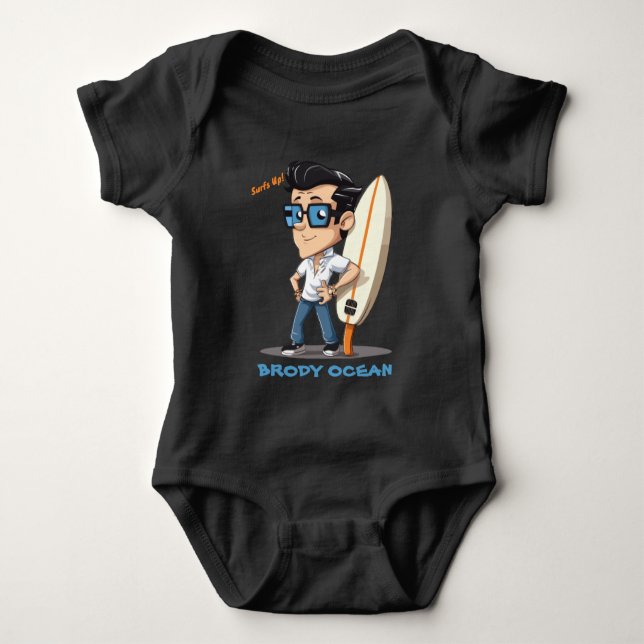 Body Para Bebê Brody Ocean Wavecrest (Frente)