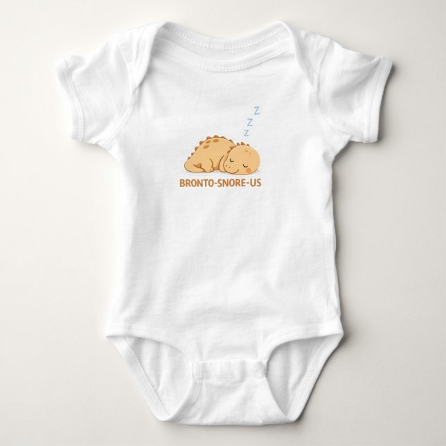 Body Para Bebê Bronto snore us Cute Dino Pun – Funny Kawaii Dinos (Frente)