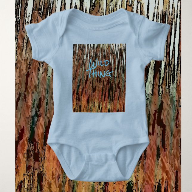 Body Para Bebê Brown and Blue Wild Thing (Criador carregado)
