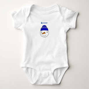 Body Para Bebê Brrrrr Snowman com Blue Hat
