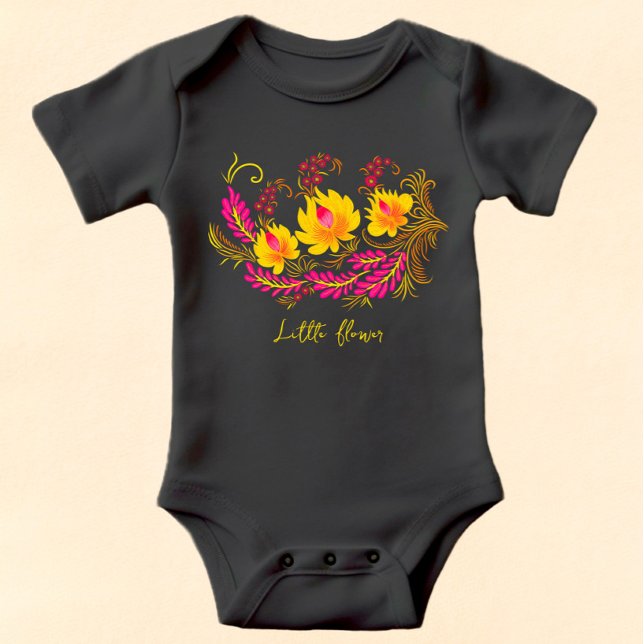 Body Para Bebê Brunches de flores (Criador carregado)