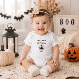 Body Para Bebê Bruxa Boa Personalizada em Treinamento –