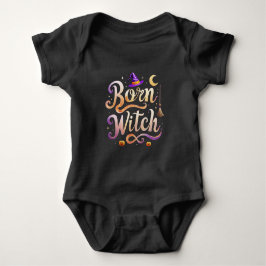 Body Para Bebê Bruxa de Nascimento - Fantasia de Halloween
