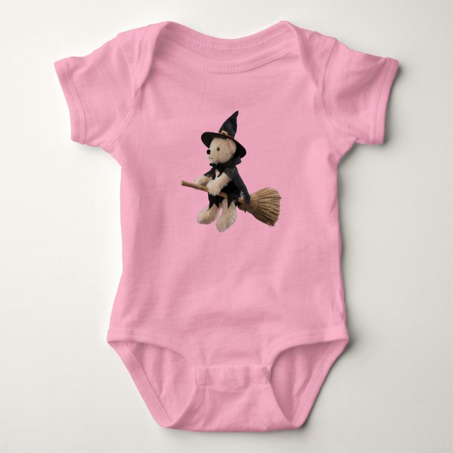 Body Para Bebê Bruxa Ursinho Teddy Fofo  (Frente)