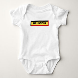 Body Para Bebê Bruxelas na Bélgica Flag Colors