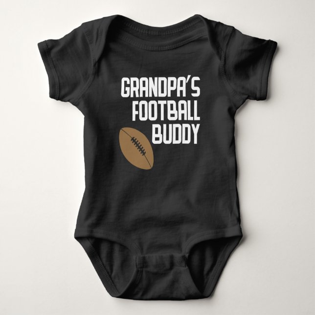 Body Para Bebê Buddy de Futebol do Vovô (Frente)