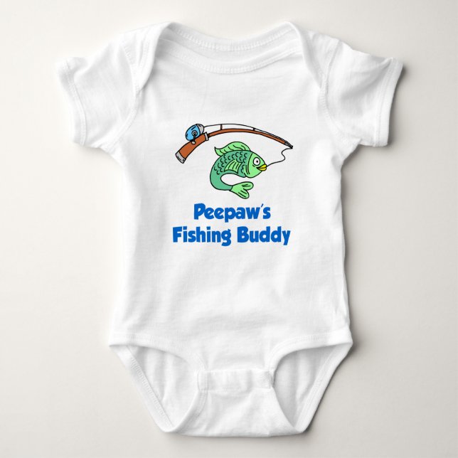 Body Para Bebê Buddy de Peepaw's Fisheries (Frente)