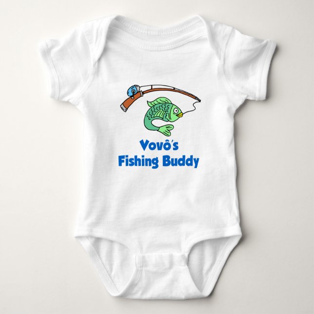 Body Para Bebê Buddy de Pesca do Vovo (Frente)