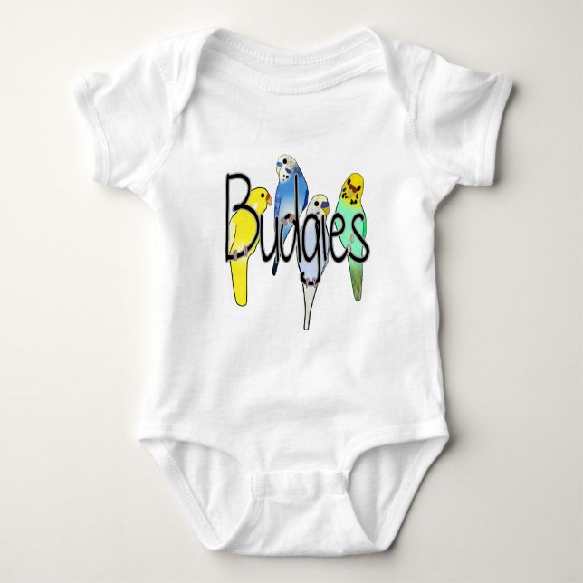 Body Para Bebê Budgies (Frente)