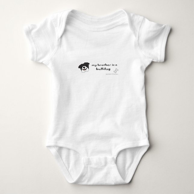 Body Para Bebê buldogue (Frente)