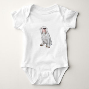 Body Para Bebê Buldogue Americano - Branco #1