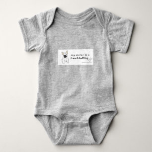 Body Para Bebê buldogue francês