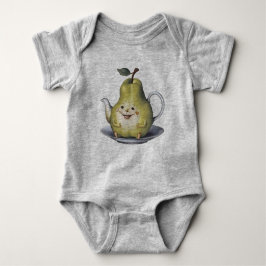 Body Para Bebê Bule de pera sorridente