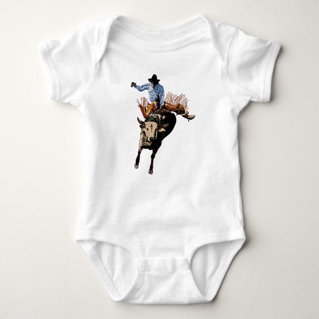 Body Para Bebê Bull Rider (Frente)