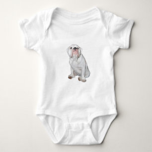 Body Para Bebê Bulldog Americano - Branco #1