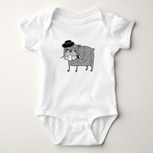 Body Para Bebê Bulldog Decepcionado: Romance Triste (Frente)