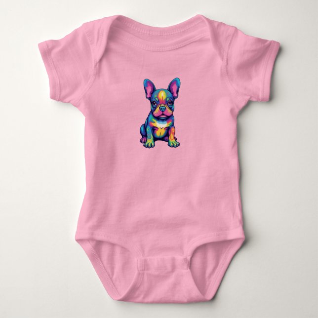 Body Para Bebê Bulldog Francês Fofo (Frente)