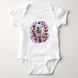 Body Para Bebê Bulldog Patriot