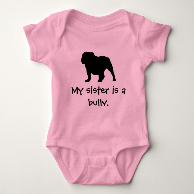 Body Para Bebê Bully Sister Pink Creeper (Frente)