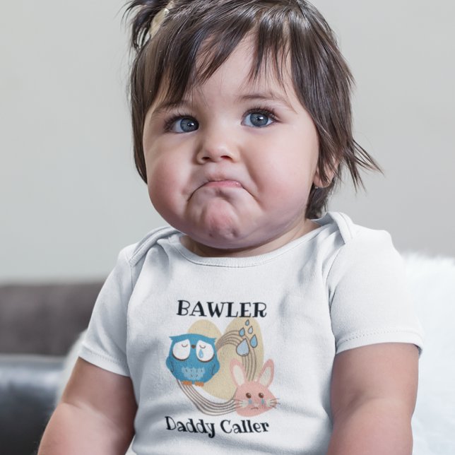 Body Para Bebê Bunny and Owl Baby Bawler - T-shirt Criança (Criador carregado)