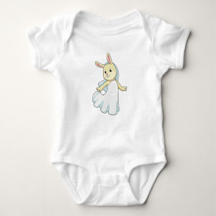 Body Para Bebê Bunny como Noiva com Veil