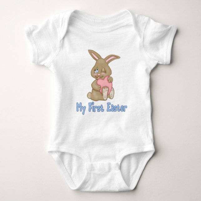 Body Para Bebê Bunny Hugs - Primeira Páscoa (Frente)