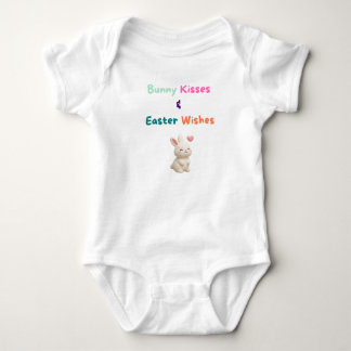 Body Para Bebê Bunny Kisses & Easter Wishes