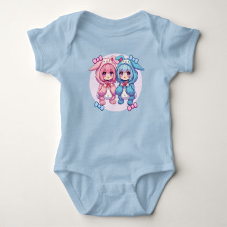 Body Para Bebê Bunny Twins