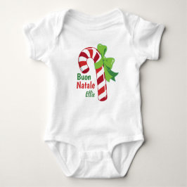 Body Para Bebê Buon Natale Candy Cane Babu Bodydress
