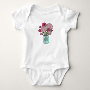 Body Para Bebê Buquê de Flor do Cérebro