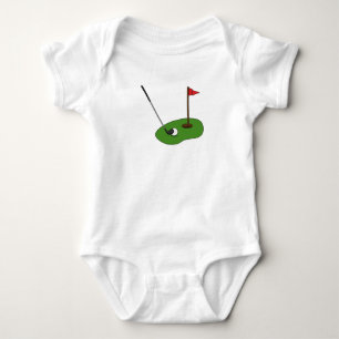 Body Para Bebê Buraco de Curso de Golfe com Bandeira