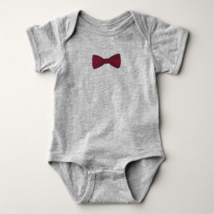 Body Para Bebê Burgundy Arco Tie Weding Baile de formatura Bowtie