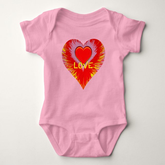 Body Para Bebê Bursting Heart (Frente)