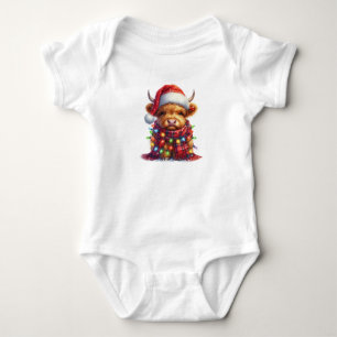 Body Para Bebê Buscando Vaca nas Terras Altas do Natal