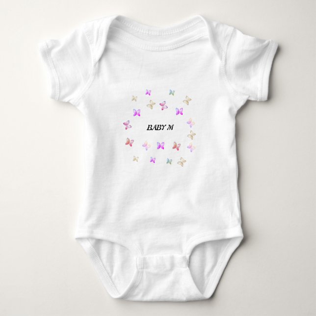 Body Para Bebê butterfly Baby,Baby Bodysuit (Frente)