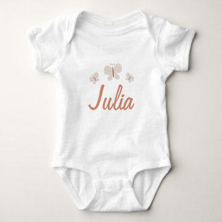 Body Para Bebê Butterfly Baby Bodydress com nome personalizado T-