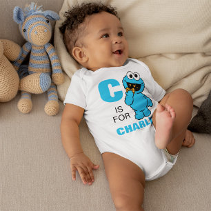 Body Para Bebê C é para Cookie Monster Adicione seu nome