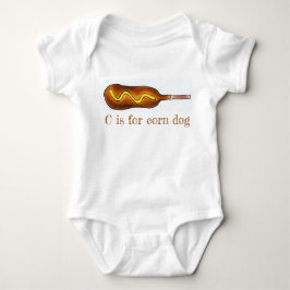 Body Para Bebê C é para Corn Dog Hot Corndog Mostarda Comida