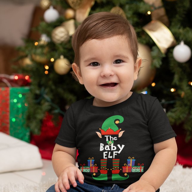 Body Para Bebê Cabeçalho de Elf de Natal de Combinação Familiar c (Criador carregado)