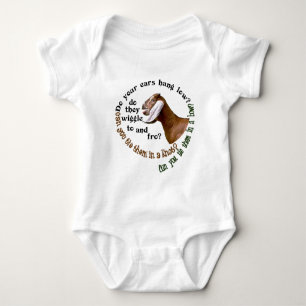 BODY PARA BEBÊ CABRA DE NUBIAN - SUAS ORELHAS PENDURAM BAIXO?