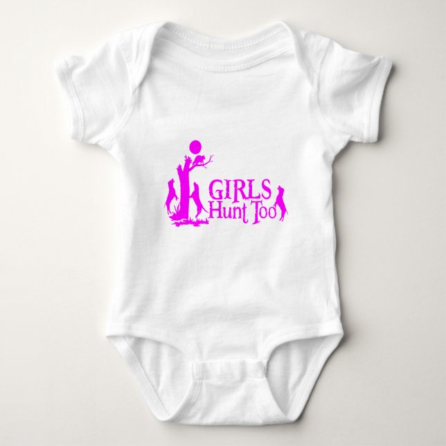 BODY PARA BEBÊ CAÇA DE CARNE DE GAROTA (Frente)