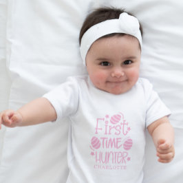 Body Para Bebê Caçador de Ovos de Páscoa Personalizado Fofo pela 