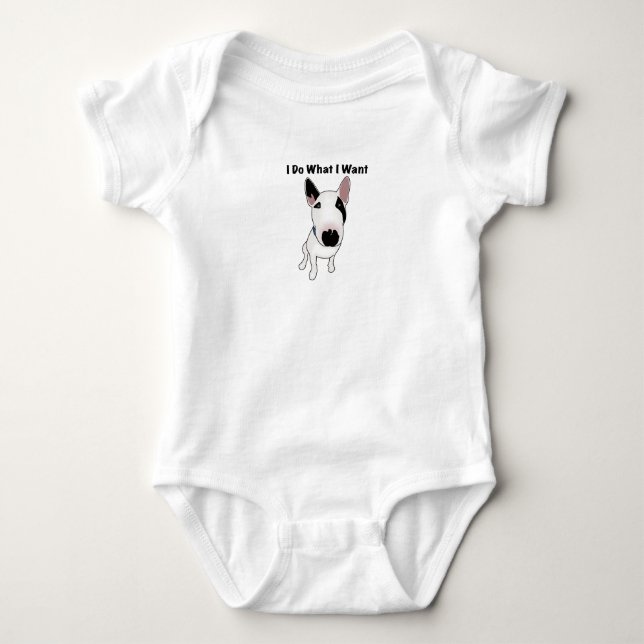 Body Para Bebê Cachorro adorável faz o que quer (Frente)