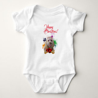 Body Para Bebê Cachorro Cavapoo Fofo Personalizável Natal Latindo